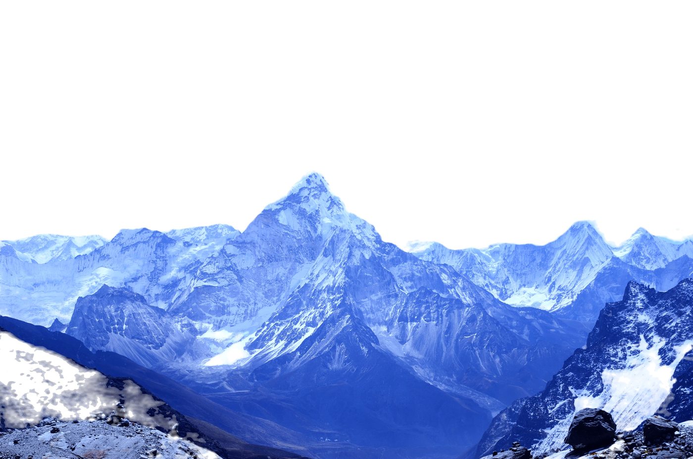 Himalayalarda Ama Dablam dağı