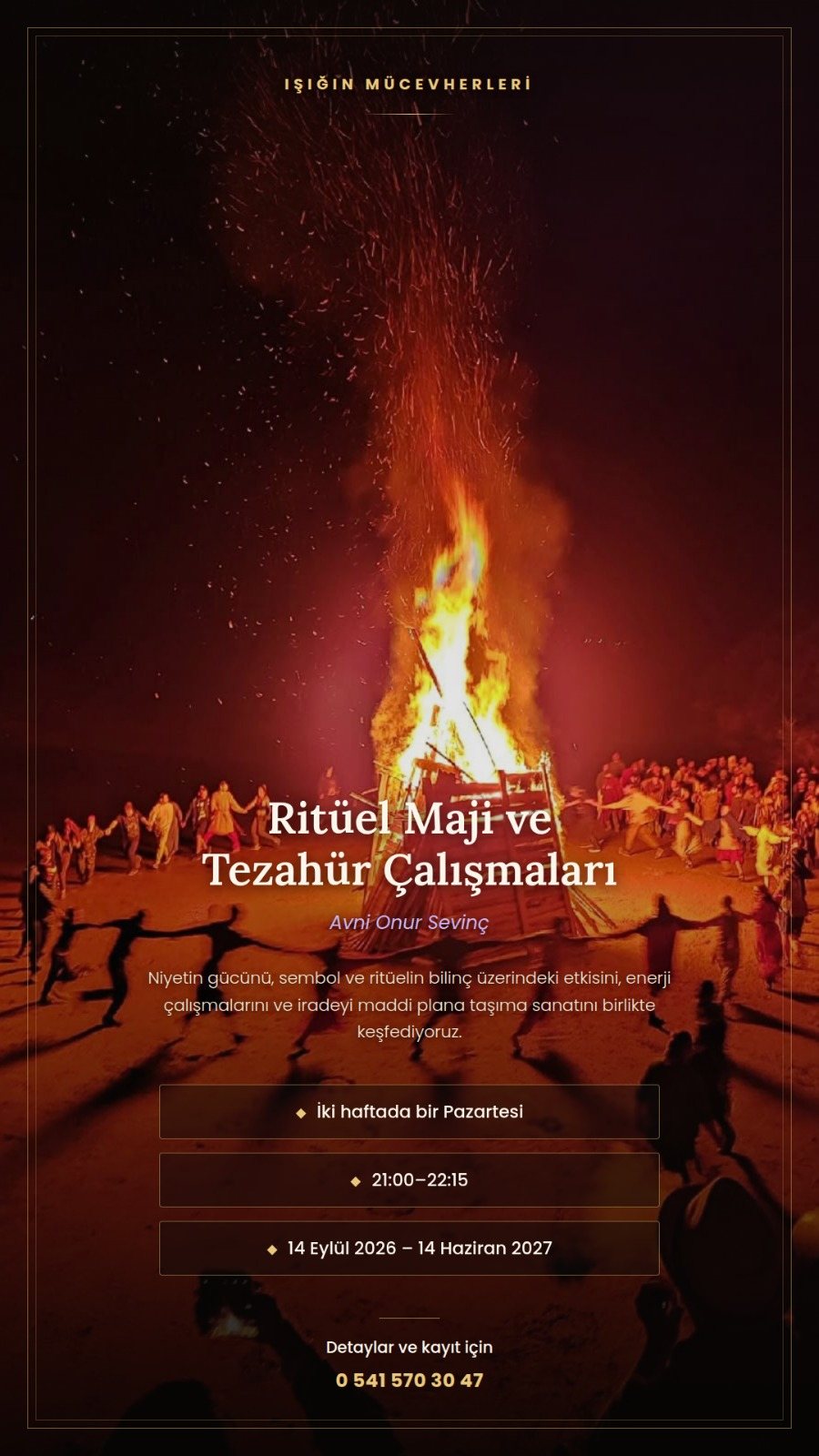 Ritüel Maji ve Tezahür Çalışmaları afişi