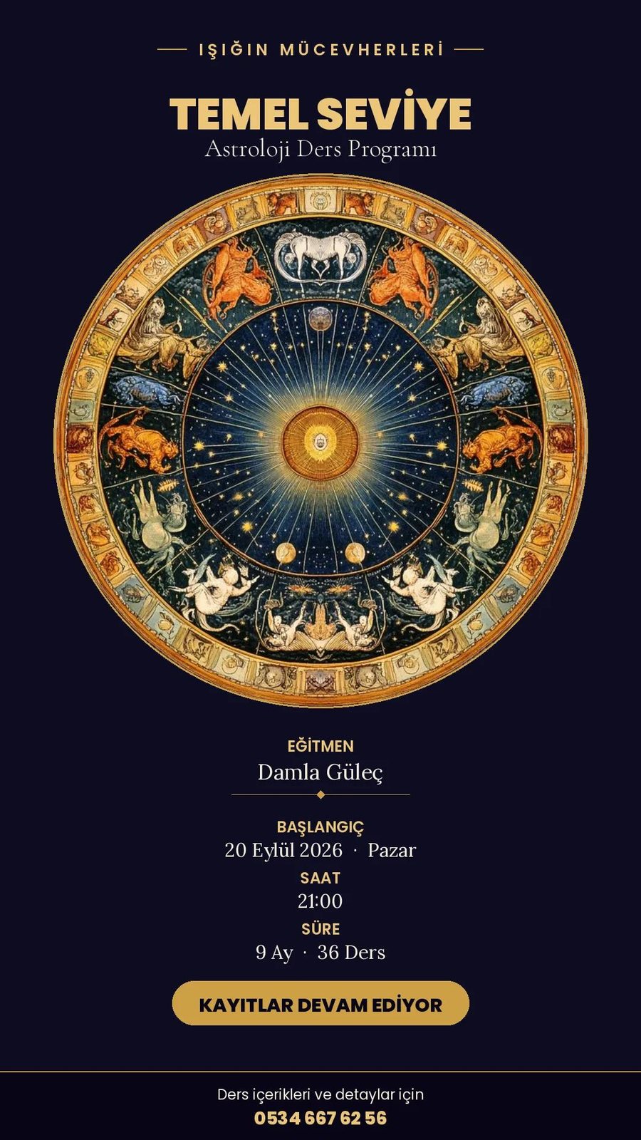 Temel Seviye Astroloji Ders Programı afişi